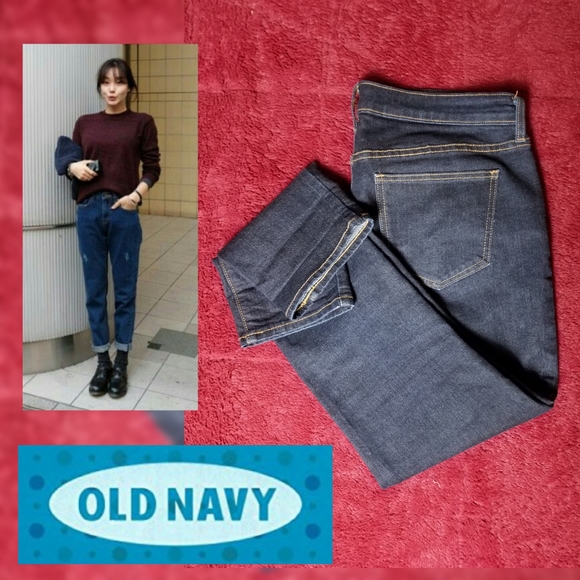 NEW W/O Tags Dark Wash Old Navy The Diva Classic Slimming JEANS Chic Sz 8 Short - Picture 3 of 8